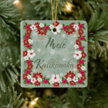 Mele Kalikimaka Ornamento de Árvore de Natal