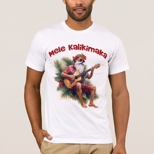 Mele Kalikimaka Papai noel T-Shirt (Frente)