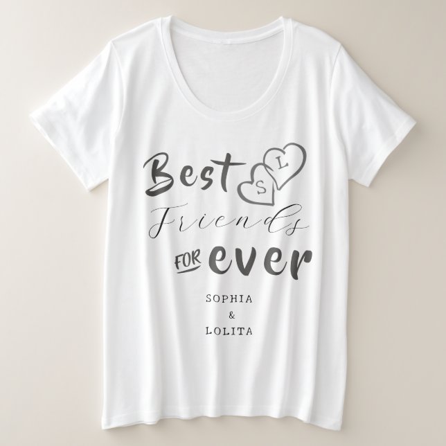 Melhor Amiga para a Camiseta Personalizada de Mulh (Frente do Design)