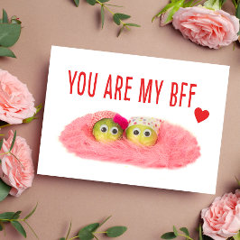 Melhor amigo bff bestie cartão postal personalizad