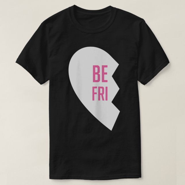 Melhor Amigo do Coração Camisetas Combinando Roupa (Frente do Design)