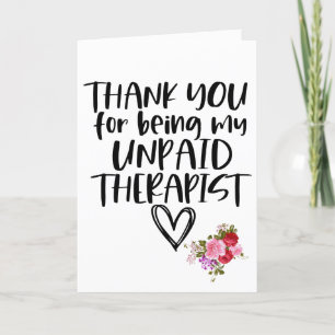 Melhor Amigo Engraçado Floral Obrigado Cartão de F