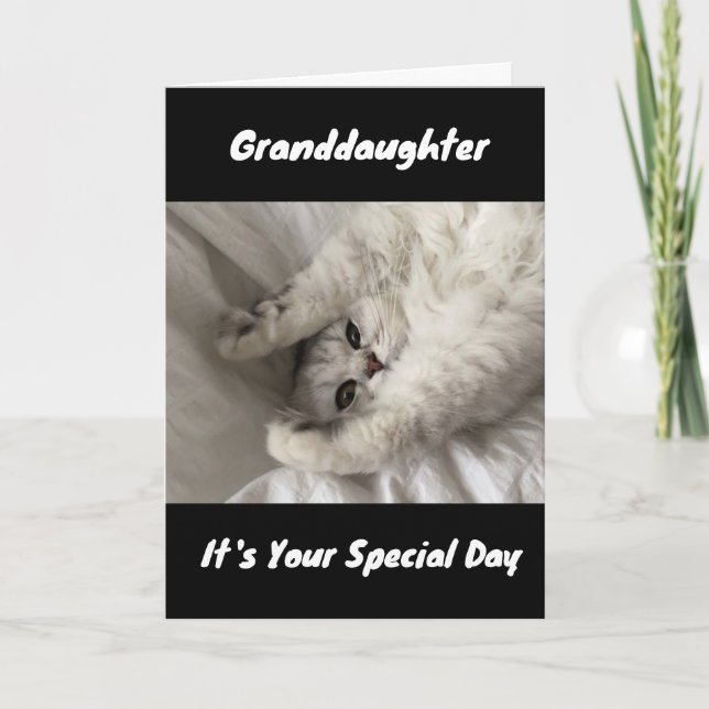 MELHOR ANIVERSÁRIO PARA ***GRANDAUGHTER*** CARTÃO (Frente)