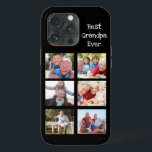 Melhor Avô De 6 Fotografias Collage Black White<br><div class="desc">Melhor Vovô Capa de telefone de Colagem de Fotos. "Melhor. Vovô. Nunca." Colagem de 6 fotos em um fundo preto com uma fonte branca divertida. Adicione suas próprias fotos do avô, ou você e vovô, ou vovô e as crianças, e/ou mude o texto. Depende de você! Faz excelente aniversário, feriado...</div>