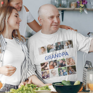 Melhor Avô do Mundo   Foto Collage T-Shirt