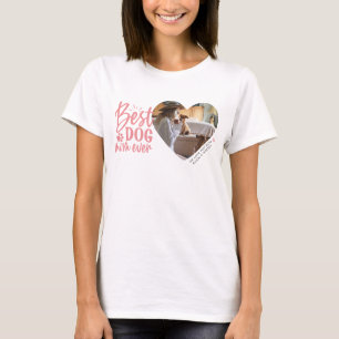 Melhor Cachorro Mãe Nome Pet Foto Rosa T-Shirt