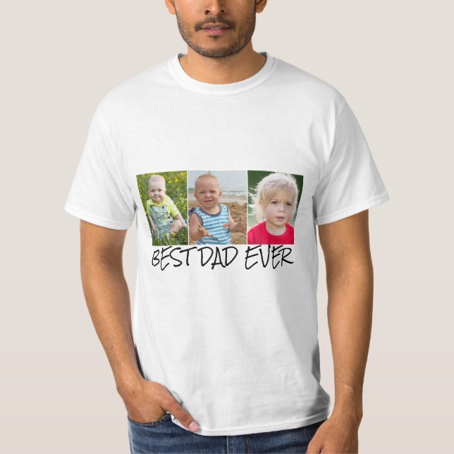 Melhor Camisa de Colagem de Fotos do Pai (Frente)