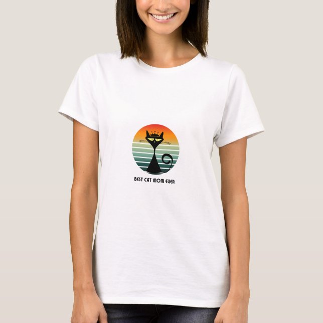 melhor camiseta da mãe de gato (Frente)