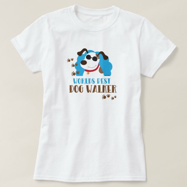 Melhor Camiseta de Cachorro Walker - Branco (Frente do Design)