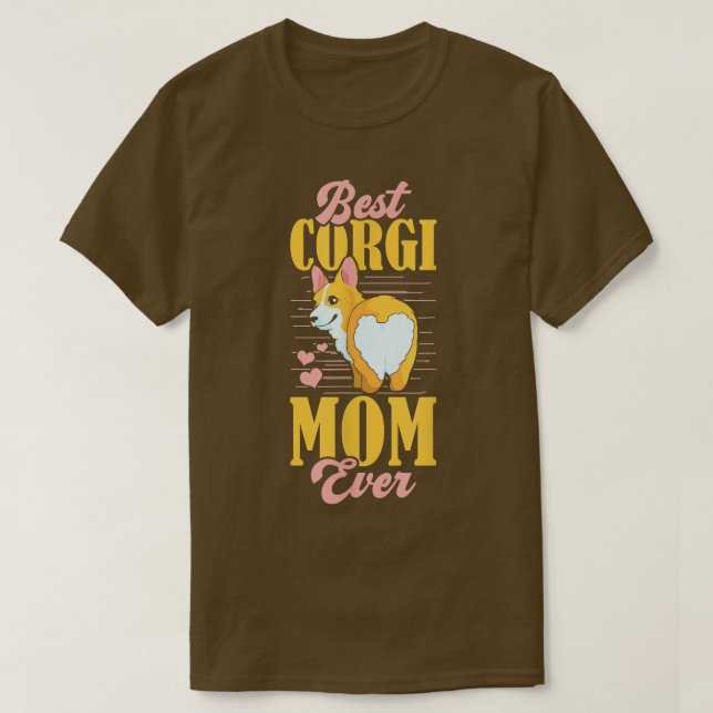 Melhor Camiseta de Corgi Mãe Nunca (Frente do Design)