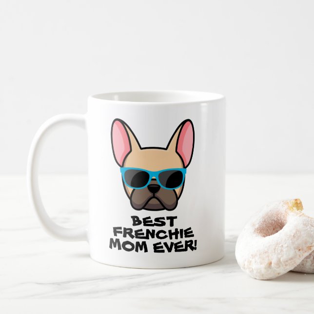 Melhor Caneca de Café do Dia das Mães Frenchie (Com Donut)