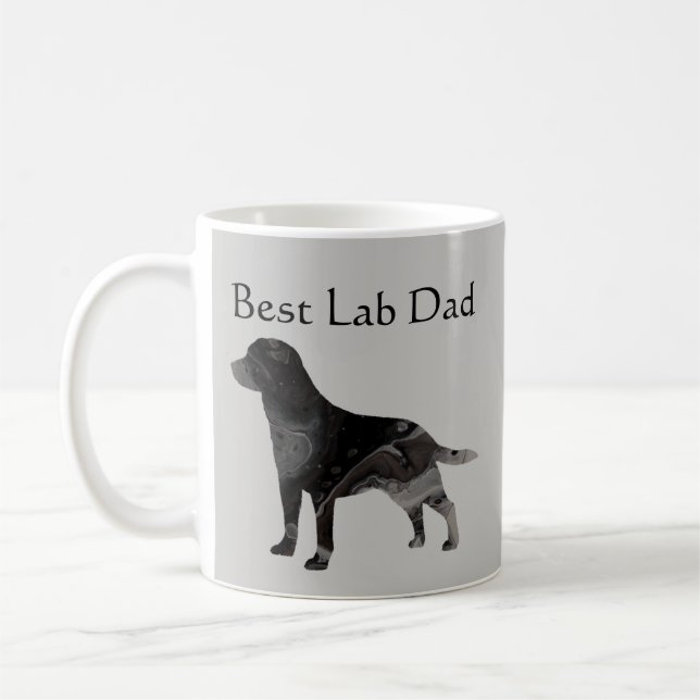 Melhor Caneca de Café Pai Black Lab Personalizar L (Esquerda)