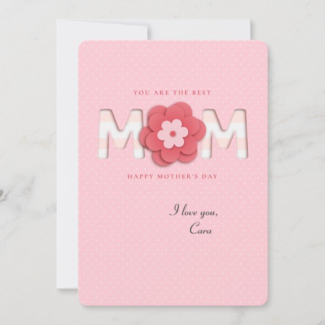 Melhor Cartão com fotos da Mãe (Frente)