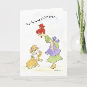 Melhor Cartão de Aniversário de Mãe e Gato