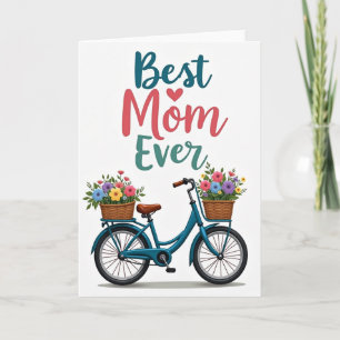 Melhor Cartão de Bicicleta Floral para Mãe