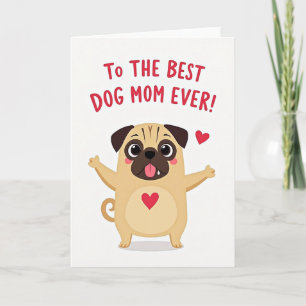 Melhor Cartão de Ilustração de Mãe de Cachorro
