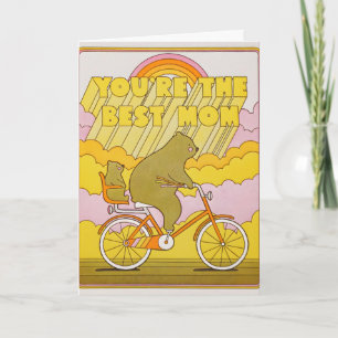 Melhor Cartão de Letterpress de Ursos de Ciclismo 