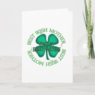 Melhor cartão de saudação branco para Mãe Irlandes