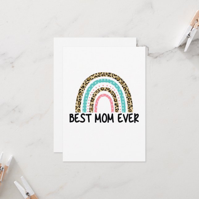 Melhor Cartão de Saudação da Mãe Nunca (Frente/Verso In Situ)