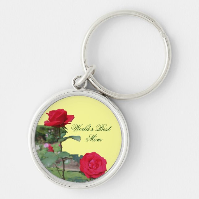 Melhor Chaveiro de Flor do Rosa vermelha para a Mã (Frente)