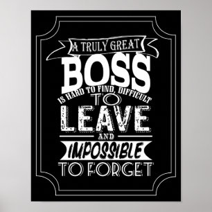 melhor chefe nunca chefe Poster impressão