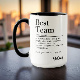 Melhor definição de equipe Caneca personalizada de