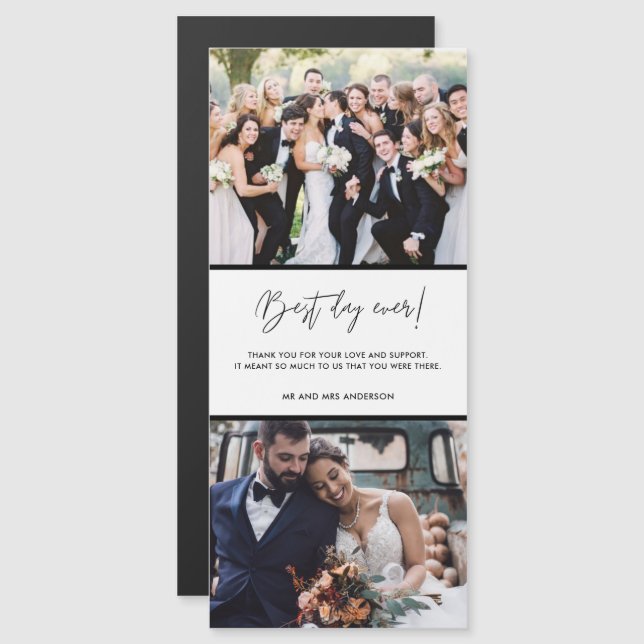 Melhor Dia De Casamento De Foto - Obrigado (Frente/Verso)