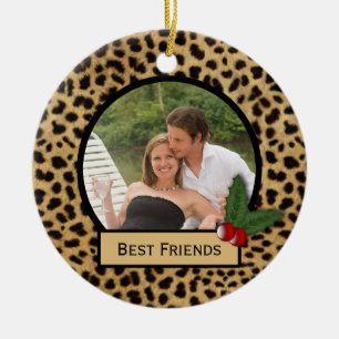 Melhor Enfeites de natal de Impressão Leopard par