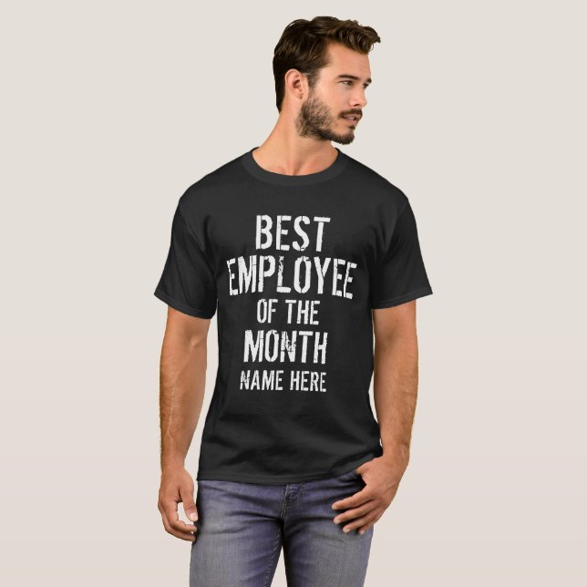 MELHOR FUNCIONÁRIO DO MÊS T-Shirt PERSONALIZADO (Frente Completa)