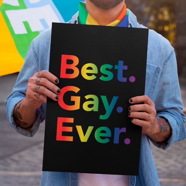 Melhor Gay de Todos os Tempos | Poster da Bandeira (Criador carregado)