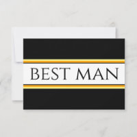 MELHOR HOMEM Esportivo Preto Amarelo Branco Listra