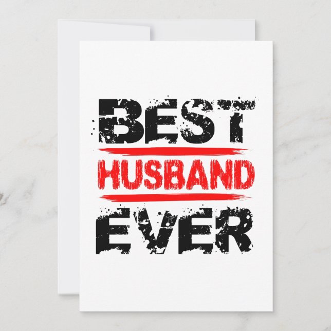 Melhor HUSBAND Ever Grunge Style Red and Black Z80 (Frente)