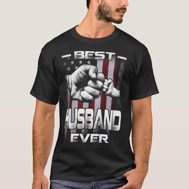 Melhor HUSBAND, T-Shirt com batida de ponta (Frente)
