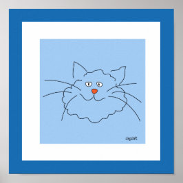 Melhor Impressão de Poster de Gato Azul