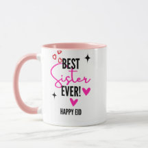 Melhor Irmã do Mundo Caneca Feliz Eid