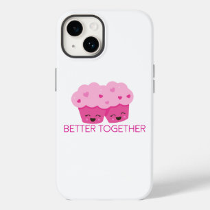 Melhor Juntos Dois Cupcakes Namorados Rosa