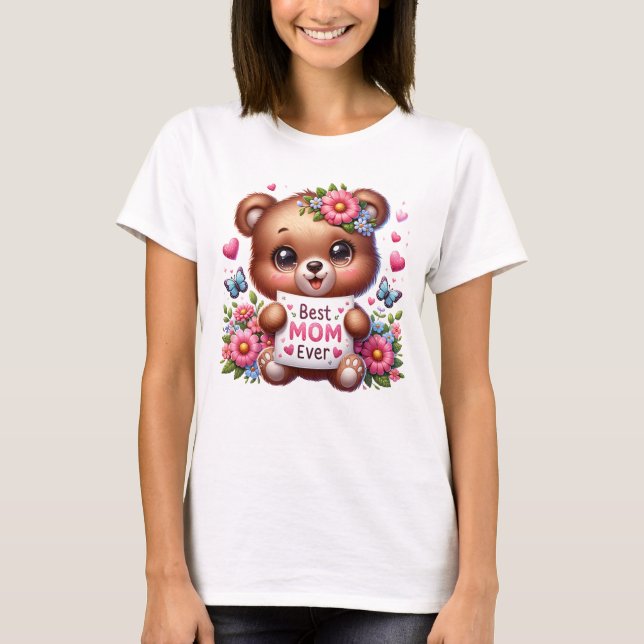 Melhor Mãe Alguma Vez Camisa Que A Mamãe Ursa (Frente)