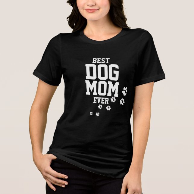 Melhor Mãe De Cachorro Alguma Vez Camiseta - Palhe (Frente)