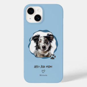 Melhor Mãe de Cachorro Azul Moderno Uma Foto