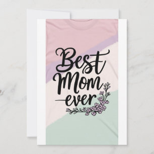 Melhor mãe de sempre, cartão de presente de dia de