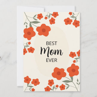 Melhor Mãe de Sempre - Dia das Mães Cartão Floral 