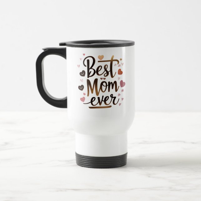 Melhor Mãe de Todos - Caneca de viagem Coração Bon (Esquerda)