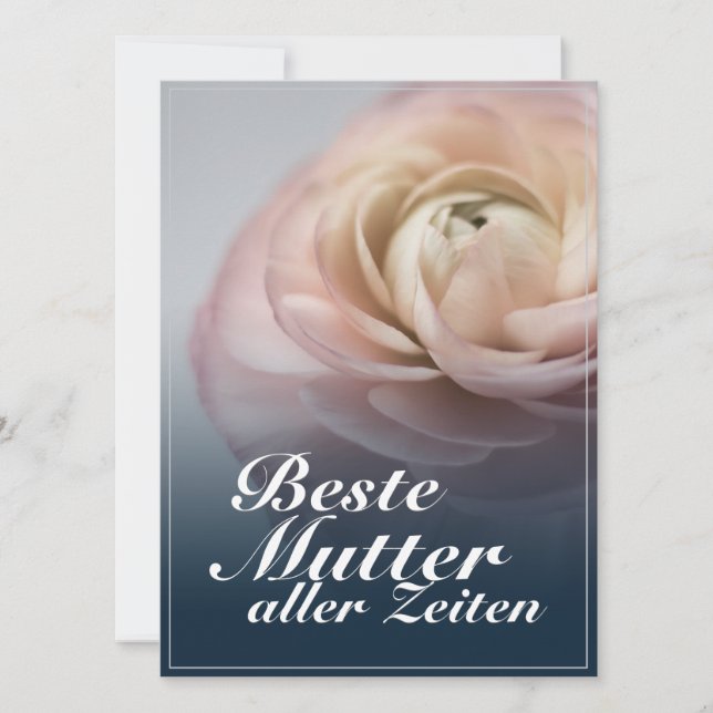Melhor mãe de todos os tempos com grande rosa rosa (Frente)