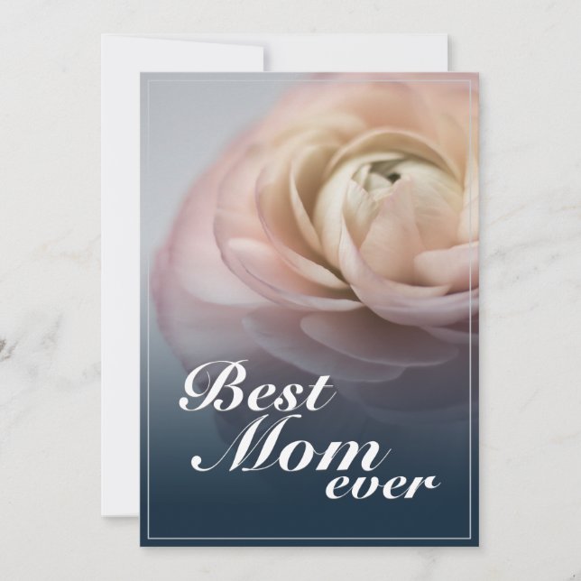 Melhor Mãe de Todos os Tempos com Grande Rosa Rosa (Frente)