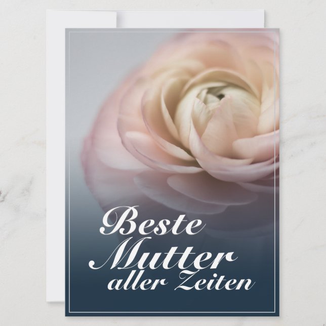 Melhor mãe de todos os tempos com grande rosa rosa (Frente)