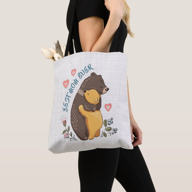 Melhor mãe de Tote Bag, ideia de presente de dia d (Close Up)
