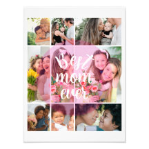 Melhor Mãe do Mundo 9 Colagem de Fotos Personaliza