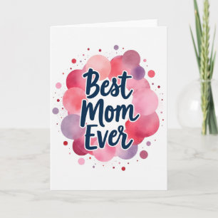 Melhor Mãe do Mundo Cartão de Design Floral