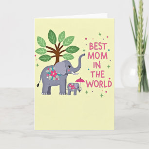 Melhor Mãe do Mundo Cartão Floral