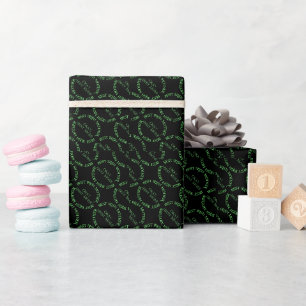 Melhor Mãe Irlandesa papel de embrulho preto brilh